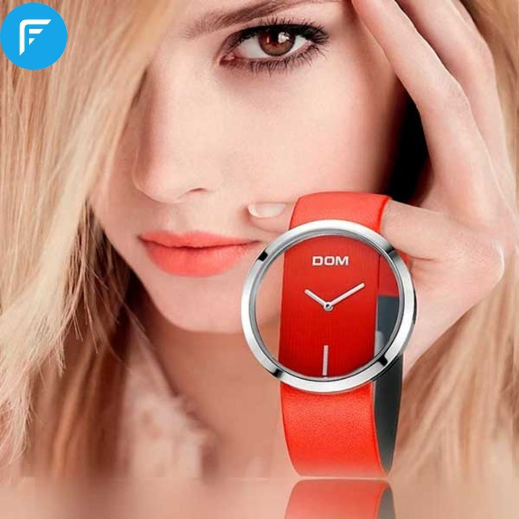 TheFatChance™ DOM WATCH LUKSUSOWA MODA DAMSKA - CODZIENNY WODOODPORNY SKÓRZANY PASEK KWARCOWY